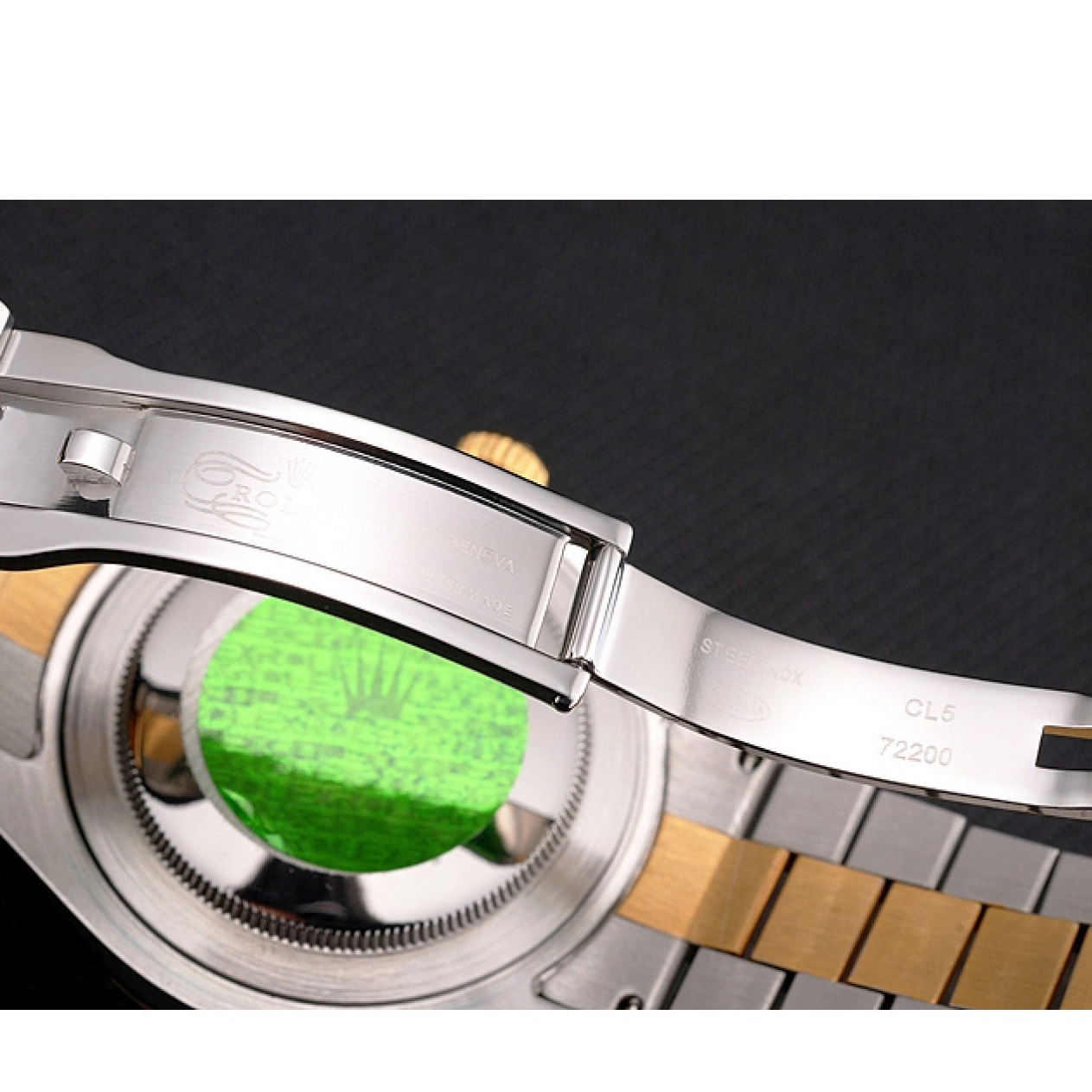 AAA Replica Watches And Gold Stainless Dial Tone Bracelet Datejust Bezel Case Two Steel Swiss Rolex 0824
